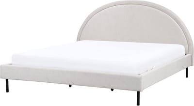 MARGUT - Bed - Lichtgrijs - 180 x 200 cm - Polyester