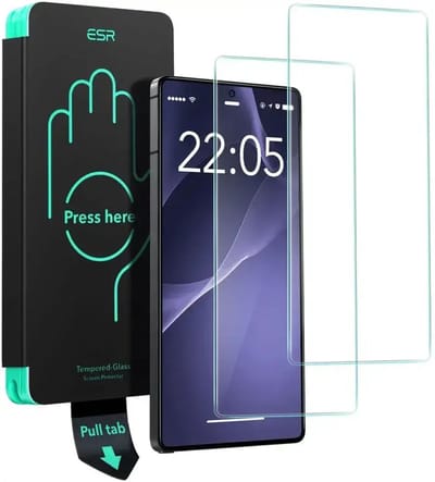 ESR Screen Protector Geschikt voor Samsung Galaxy S25 Ultra - Tempered Glass met Montageframe - Krasbestendig - Gemakkelijke Installatie - (2-Pack)