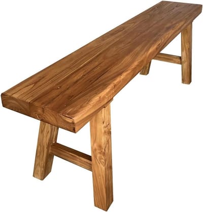 Houten Eetkamerbank - Keuken Zitje - Ruimte Besparen - Stevige Houten Constructie - 50x26x45cm - Natuurlijk Hout