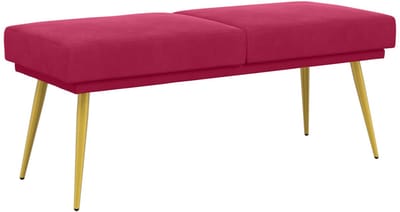 vidaXL - Dubbel-laags - bank - Wijnrood - 120 - x - 45 - x - 46 - cm - fluweel