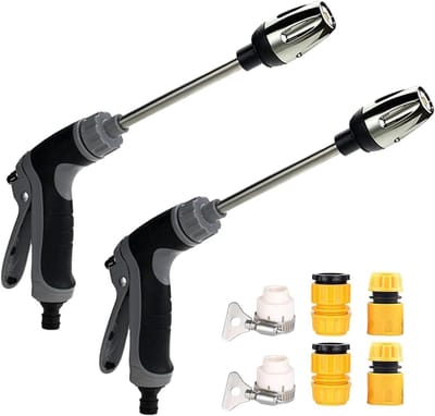 Hogedrukspuitpistool - Watersproeier Tuinslang - Auto Wassen - Instelbare Waterstroom - 1 Stuk - Zilver