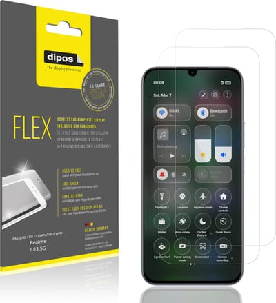 dipos – 2x Beschermfolie geschikt voor Realme C83 5G | 3D Full Cover Screenprotector | 100% Passend