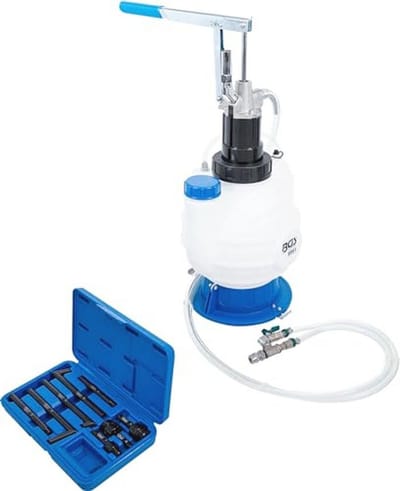 Transmissieolie-vulapparaat met handpomp en terugloopsysteem | 8 adapters | 7 liter