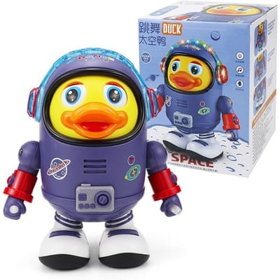 Baby Eenden Speelgoed Muzikaal Interactief Speelgoed Elektrisch Inclusief Lichten Plus Geluiden Dansende Robot Ruimte Elementen Ideaal voor Baby's Kinderen Cadeaus gray