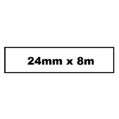 Labeltape Quantore TZE-251 24mm x 8m wit/zwart | 128 stuks