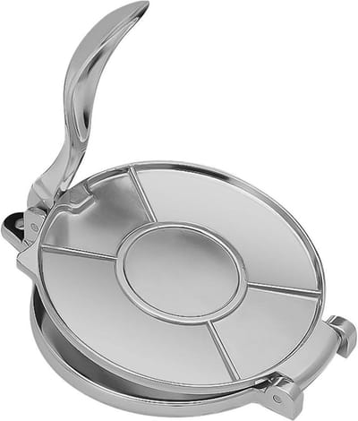20cm Tortillapers, Chapati Maker Machine, Roestbestendig Aluminium Handvat, Heavy Duty Quesadilla Maker voor Thuis Pasta Winkels