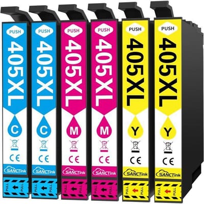 Cartouches d'encre - SANCTink - 405XL - Compatible Epson - 6 packs - Haute compatibilité
