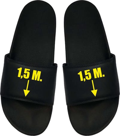 Cadeau Sint - Cadeau Kerst - Cadeau - Cadeau Badslippers - Badslippers - 1,5 Meter Corona Badslippers 40