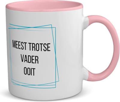 Akyol - meest trotse vader ooit koffiemok - theemok - roze - Papa - trotse vader - vader cadeautjes - vaderdag - verjaardagscadeau - verjaardag - cadeau - geschenk - kado - gift - vader artikelen - 350 ML inhoud