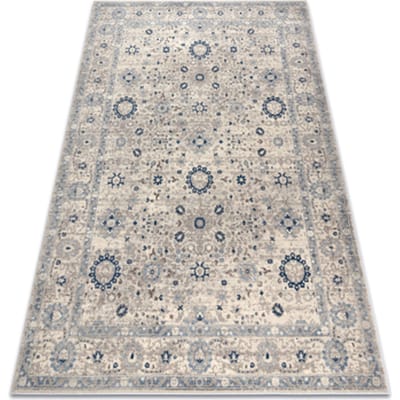 Kleden Rugsx Wollen tapijt NAIN Frame ornament 7586/51935 beige 80x150 cm