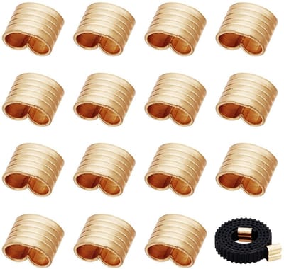 Dailygoods- 3D Printer Onderdelen 16 Stuks - Messing Gespen - Bevestigende Connectoren - Open Tandriem - U-vormig - Duurzaam Materiaal - Tandriemconnector