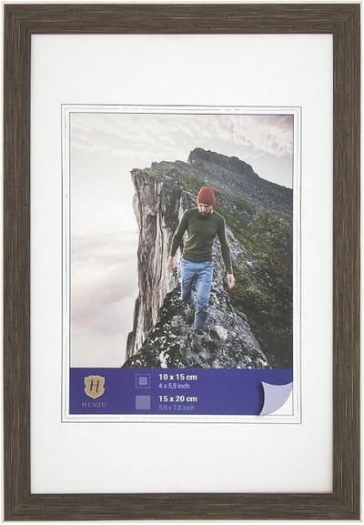 Fotolijst - Henzo - Edge - Fotomaat 15x20 cm - Donkerbruin