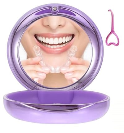 Houder met Spiegel voor Invisalign en Nachtbewaker – Slank en Handig Ontwerp