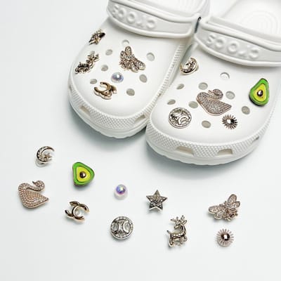 Schoenaccessoires-geschikt voor crocs charms- geschikt voor crocs pins- geschikt voor crocs Accessoires- geschikt voor Crocs Jibbitz-CJ-198 Swan Butterfly 10 stuks set