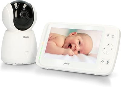 Digitale Babyfoon - Babycamera Monitor - Baby in de gaten houden - Bestuurbare Camera - 127 cm scherm - wit
