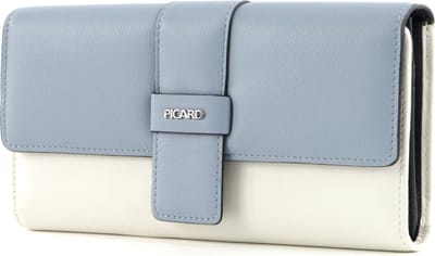PICARD Leren Portemonnee Como 1 Wallet With Flap Ice-Kombi Blauw Veelkleurig