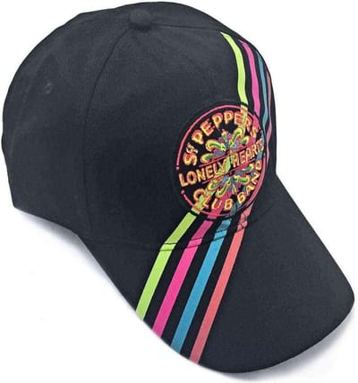 The Beatles - Sgt Pepper Stripes Baseball pet - Zwart