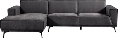 Tower living Leeds 2,5-seater AR + Chaise Lounge L Black Blue