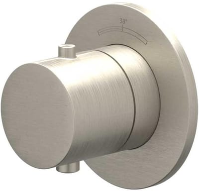 IVY Bond Afbouwdeel Inbouwthermostaat Symmetry met Rond Rozet - Geborsteld Nickel PVD
