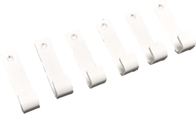 GoudmetHout Industriële Haken - Handoekhaakje - Kapstokhaakje - Mat Wit - 6 stuks