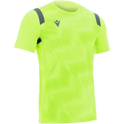 Macron Rodders Shirt Korte Mouw Heren - Fluogeel / Antraciet | Maat: 3XL