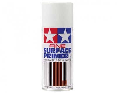 Tamiya Hobbyverf Acrylverf - 87044 Fine Surf Primer White - Acryl Spray - 180ml Verf spuitbus - 180 ml