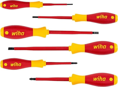 SoftFinish® Electric - Juego de destornilladores ranurados Pozidriv de 6 piezas