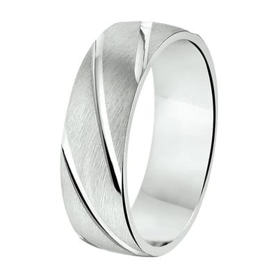 Gerhodineerd Zilver Ring A209 - 6,5 Mm Zonder Cz 1315104