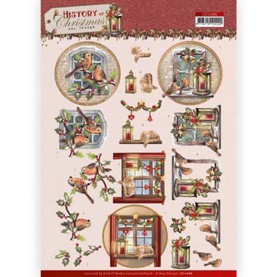 3D Cutting Sheet - Amy Design - History of Christmas - Christmas Window CD11686 1 stuks