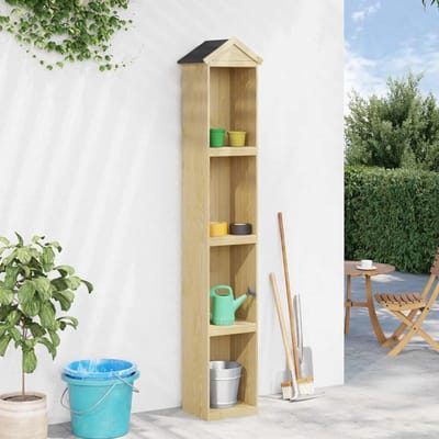 Gereedschapsschuur Hout - Tuinopberger - Gereedschap Opbergen - Geïmpregneerd Grenenhout - 40 x 33 x 222 cm