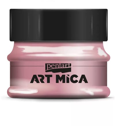 Pentart mica pigment poeder roze 9gr - creatieve glanspoeder.