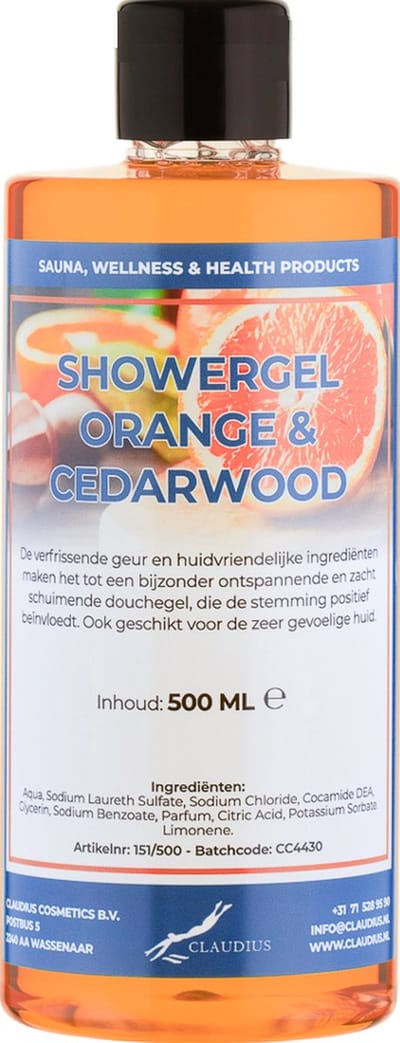Douchegel Sweet Orange & Cedarwood 500 ml - Showergel