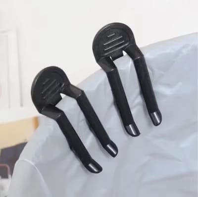 CHPN - Vuilniszak klemmen - Klemmen voor vuilnisbak - Plastic - 2 stuks - Klemmen voor Afvalbakken - Houdt Vuilniszakken Eenvoudig Op Hun Plaats - Universeel - Zwart