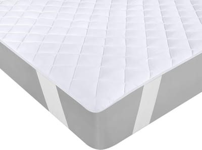 Gewatteerde Matrasbeschermer 150x200cm met Elastische Hoekbanden - Comfortabele en Ademende Matrashoes (Wit)