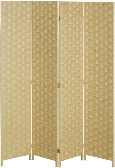 Homcom Privacyscherm-Papier, Grenenhout-159,5L x 1,6B x 169,5H cm-Bruin