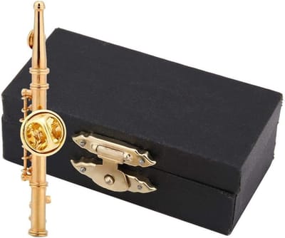 Muziek Broche - Sieraad Pin - Accessoire Dragen - Met Geschenkdoos - 5.7 cm - Goudkleurig