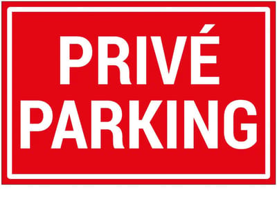 Privé parking bord | gecoat dibond materiaal | 60 x 40 cm