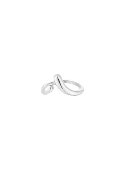 Bijoutheek Ring (Sieraad) Vallende Druppel Zilver