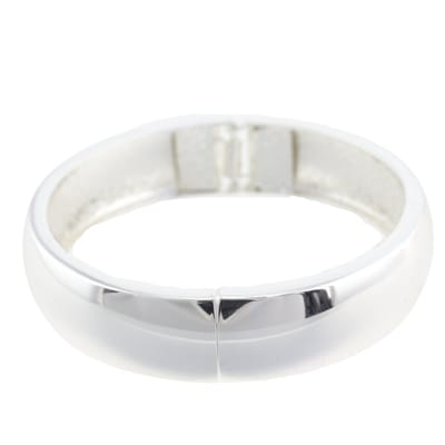 Behave - Bangle armband zilverkleur breed - Tijdloos - Dagelijks draagbaar
