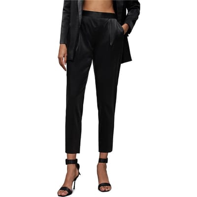 AllSaints Aleida Shine Trouser Black Size: W30 | Straight Pants Outlet | Dames | Zwart