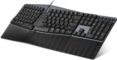 Perixx Periboard-535BR Bedraad Ergonomisch Gesplitst Toetsenbord - Mechanisch toetsenbord - Low profile Brown Switches - Programmeerbaar
