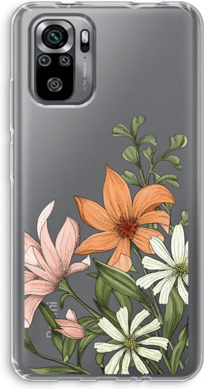 Case Company® - Hoesje geschikt voor Xiaomi Redmi Note 10S hoesje - Floral bouquet - Soft Cover Telefoonhoesje - Bescherming aan alle Kanten en Schermrand