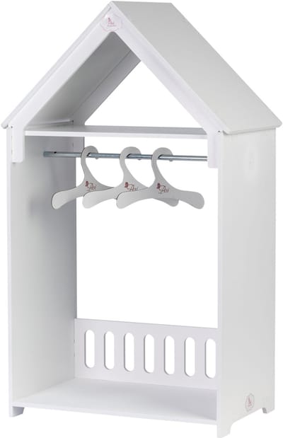ASI DREAMS Poppen Accessoires - Witte Houten Kast - Little Así