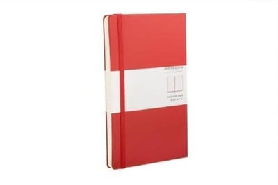 Notitieboek Large - Schrijfvellen - Ideeën Vastleggen - Hard Cover - 21 x 13 cm - Rood