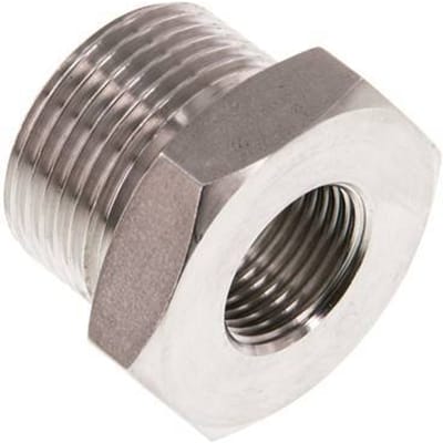 G 3/8'' x G 3/4'' F/M RVS Verloopring 40 Bar