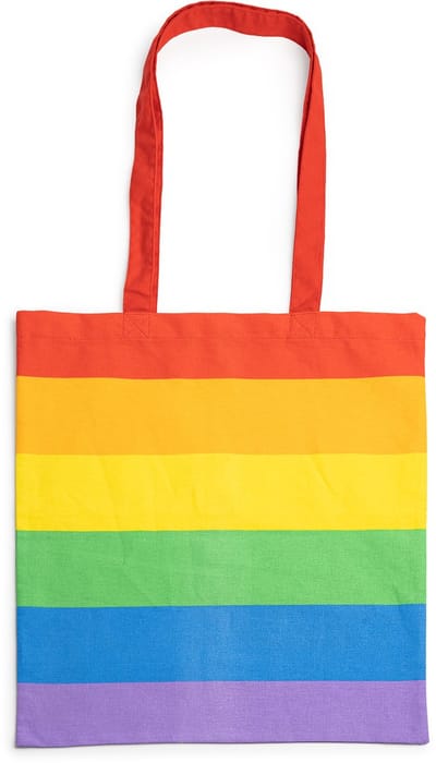 Regenboog Tote Bag Katoen – 5 Stuks – Herbruikbare Shopper Tas – Duurzame Boodschappentas – 100% Katoen