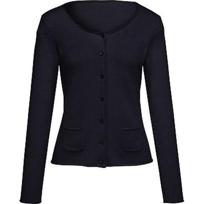Vest 100% kasjmier Van Peter Hahn blauw
