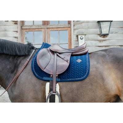 Kentucky Horsewear - Zadeldoek velvet pearls jumping marine