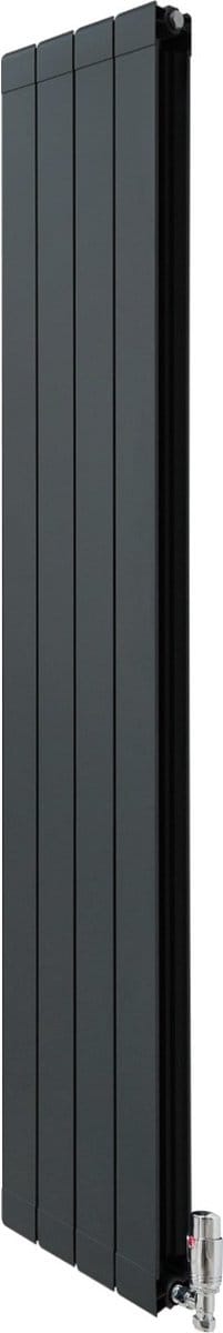 Aluminium radiator & kleppen - antraciet grijs - 1800x315mm - bs en442