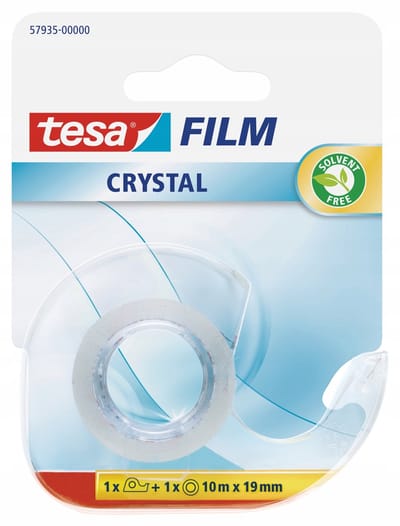 Tesa - Bureautape - 10m x 19mm - Transparant - Inclusief Dispenser